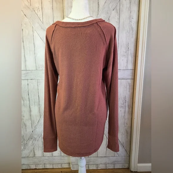 NWT Lumiere Women's Crew Neck Sweater - Rust Brown - Picture 7 of 7